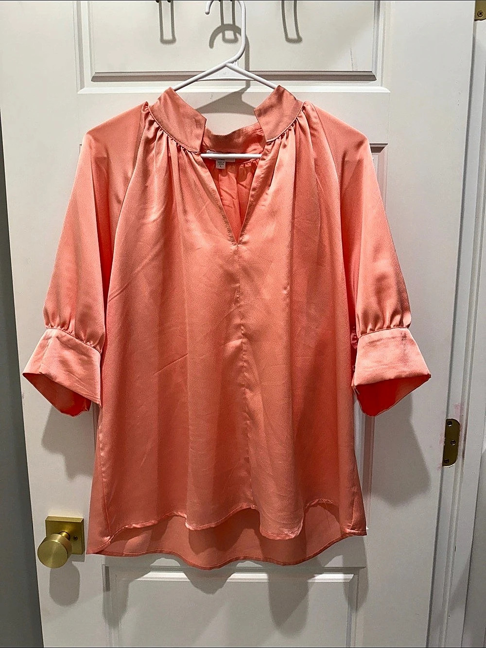ANNIEWEAR Cotton Blouse in Pink Size Large